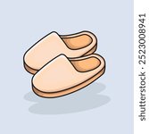 Vector illustration Bed Slipper. Vector design Slipper. Bed Slipper design illustration and icon for website, digital and print