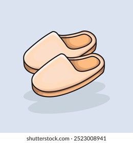 Vector illustration Bed Slipper. Vector design Slipper. Bed Slipper design illustration and icon for website, digital and print