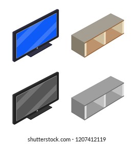 Vector illustration of bedroom and room logo. Set of bedroom and furniture vector icon for stock.