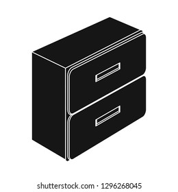 Vector illustration of bedroom and room sign. Collection of bedroom and furniture vector icon for stock.