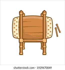 Ilustración Vector Bedug Drum Idul Fitri