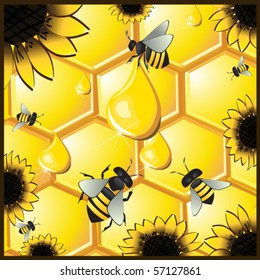 vector illustration of bee