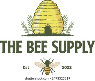 Vector Illustration a Bee Hive Clipart