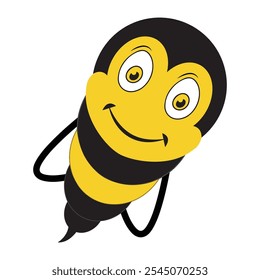 vector illustration with bee icon