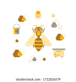 Bee Honey Bucket の画像 写真素材 ベクター画像 Shutterstock