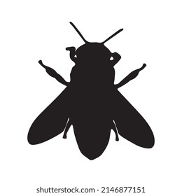 vector illustration of bee silhouette art