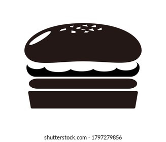 Vector illustration of beef burger .