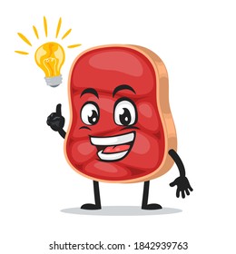 vector illustration of beef character or mascot got idea
