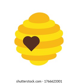 Vector illustration of a beehive. Flat style. svg