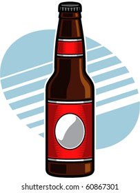 vector illustration of a beer bottle.