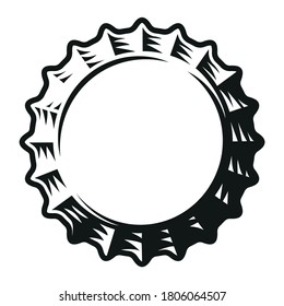 A vector illustration of beer bottle cap isolated on white background.