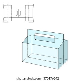 Vector Illustration of Beer Diecut Craft Box for Design, Website, Background, Banner. Retail Folding package Template. Fold pack with dieline for your brand on it