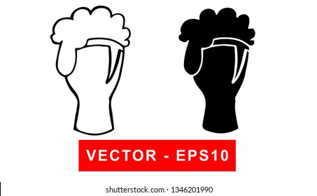 Vector Illustration of Beer Drinks. Isolated flat line and silhouette of sign, symbol, or objects for graphic design.