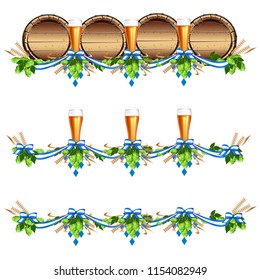 Vector illustration for a beer festival. Colorful invitation template or card.