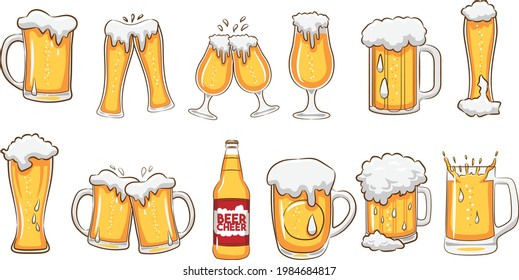 Vector illustration beer with flat design style