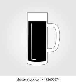 Vector illustration of beer glass