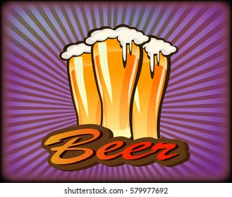 vector illustration of a beer label, or any other alcoholic beverage