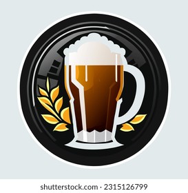 vector illustration of beer logo