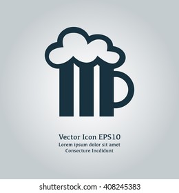 Vector illustration of beer mug icon