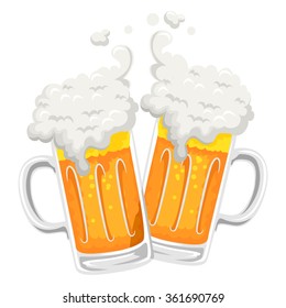 Vector Illustration Of Beer Mug Toast