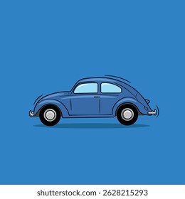 Ilustração vetorial do carro clássico do besouro