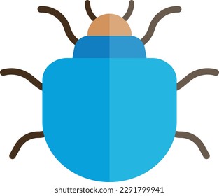 Vector illustration of a beetle. Insect. Dung beetle.