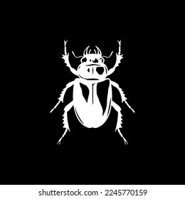 vector illustration of a beetle silhouette