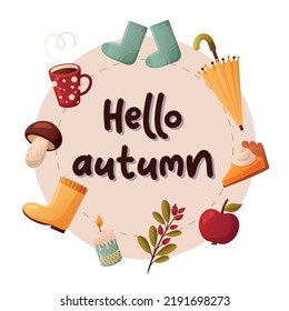 Ilustración vectorial para el inicio del otoño