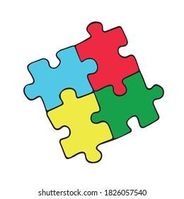 Vector illustration of the behavior of children with autism. World autism awareness day.isolated on a white background.