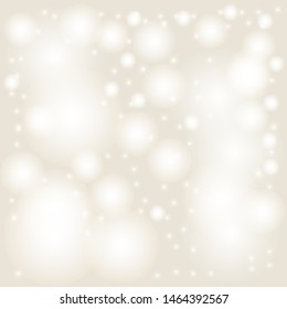 Vector illustration. Beige background with bokeh and lights for festive greeting cards