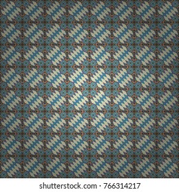Vector illustration. Beige, brown and blue abstract background painted geometry shine and layer element seamless pattern.