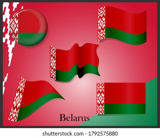 Vector illustration of belarus flag for various events