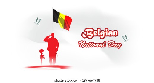 vector illustration for Belgian independence day