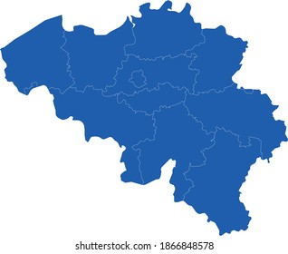 vector illustration of Belgium map