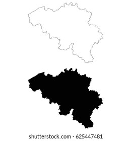 vector illustration of Belgium map