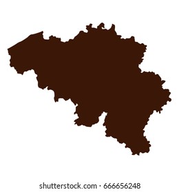 vector illustration of Belgium map