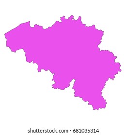 vector illustration of Belgium map 