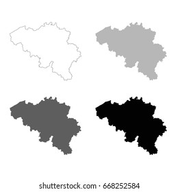 vector illustration of Belgium maps 