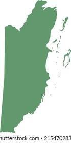 Vector Illustration Belize Map Stock Vector (Royalty Free) 2154702837 ...