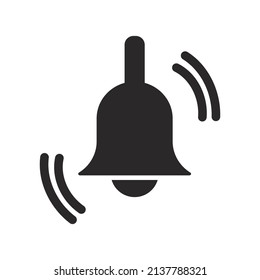 vector illustration of bell icon, sound, bell flat design