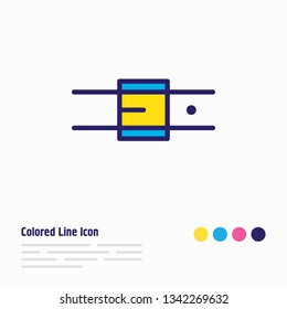 Vector illustration of belt icon colored line. Beautiful dress element also can be used as strap icon element.