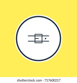 Vector Illustration Of Belt Outline. Beautiful Dress Element Also Can Be Used As Strap Element.