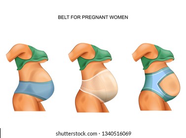 vector illustration of a belt for pregnant women