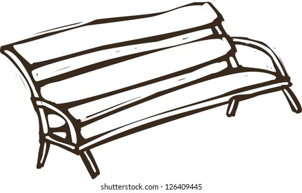 A vector illustration of bench