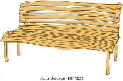 Vector illustration of a bench