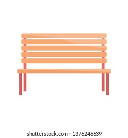 Vector Illustration Bench Front View Isolated Stock Vector (royalty 