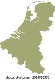 Vektorgrafik der Benelux-Länder-Karte