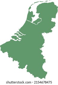 Vector illustration of Benelux countries map