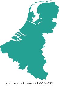 Vector illustration of Benelux countries map