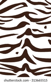 Vector illustration of bengal tiger stripe pattern